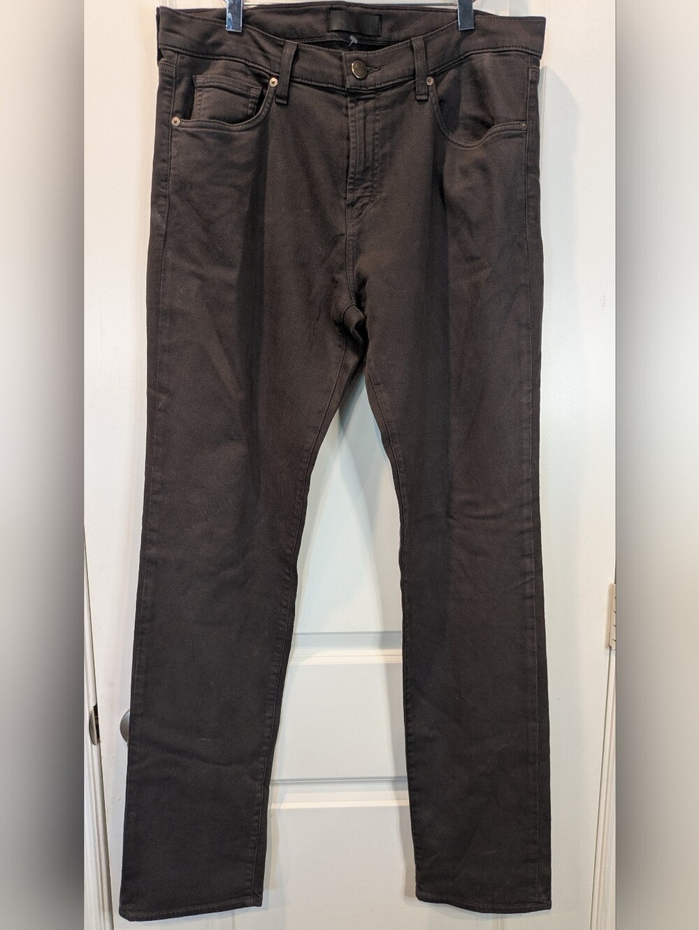 J Brand Kane Slim Straight Jeans Men’s 34 Brown Stretch Denim Made in USA